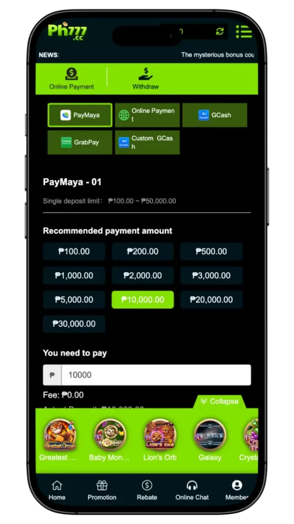 ph777 deposit paymaya